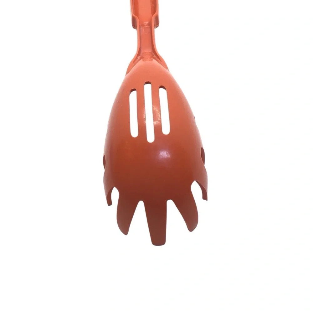Ekco Pasta Server Spaghetti Spoon Orange Heat-Resistant Nylon Slotted Utensil